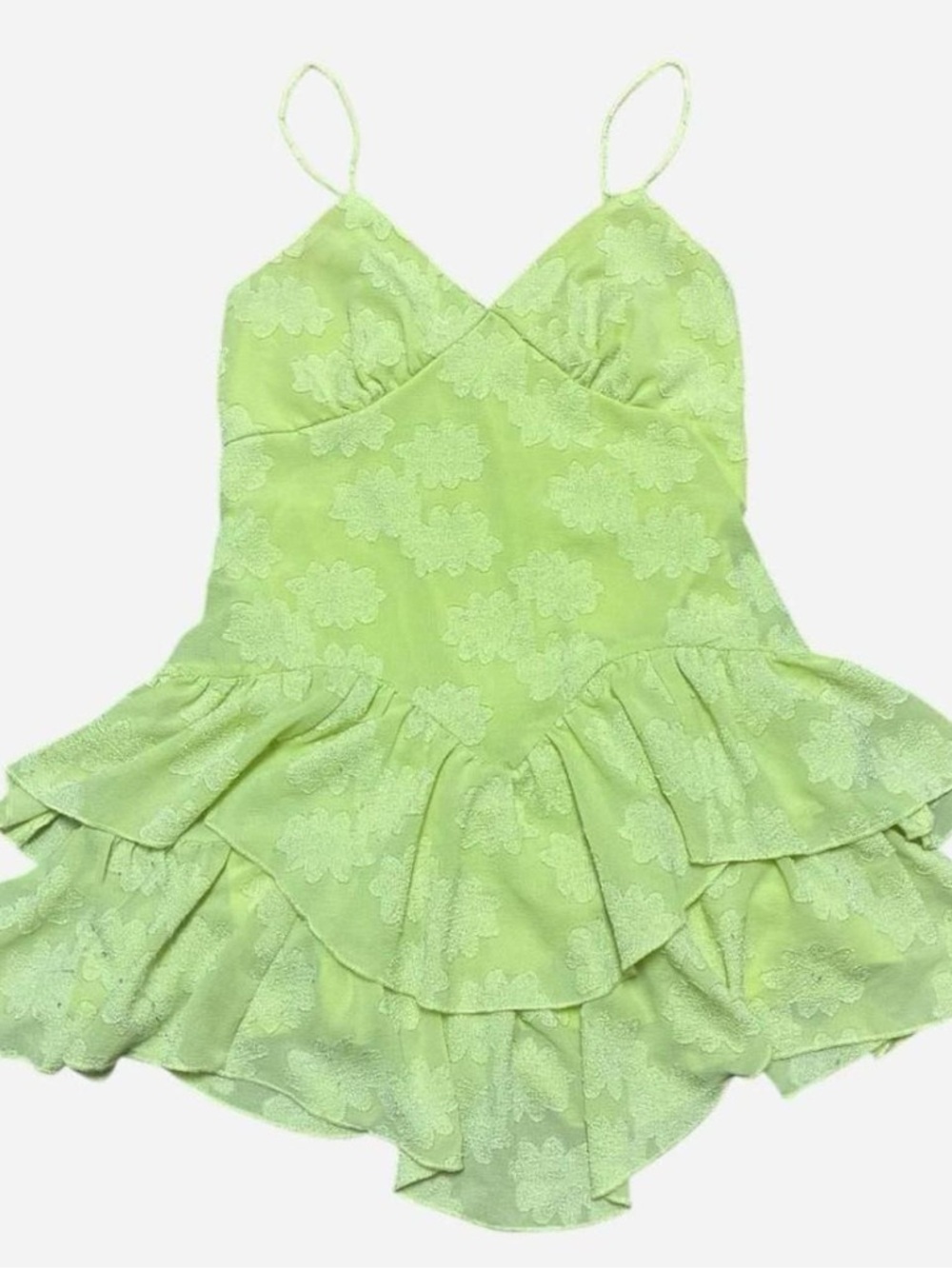 Yellow festival Lace Ruffle Dress s/m